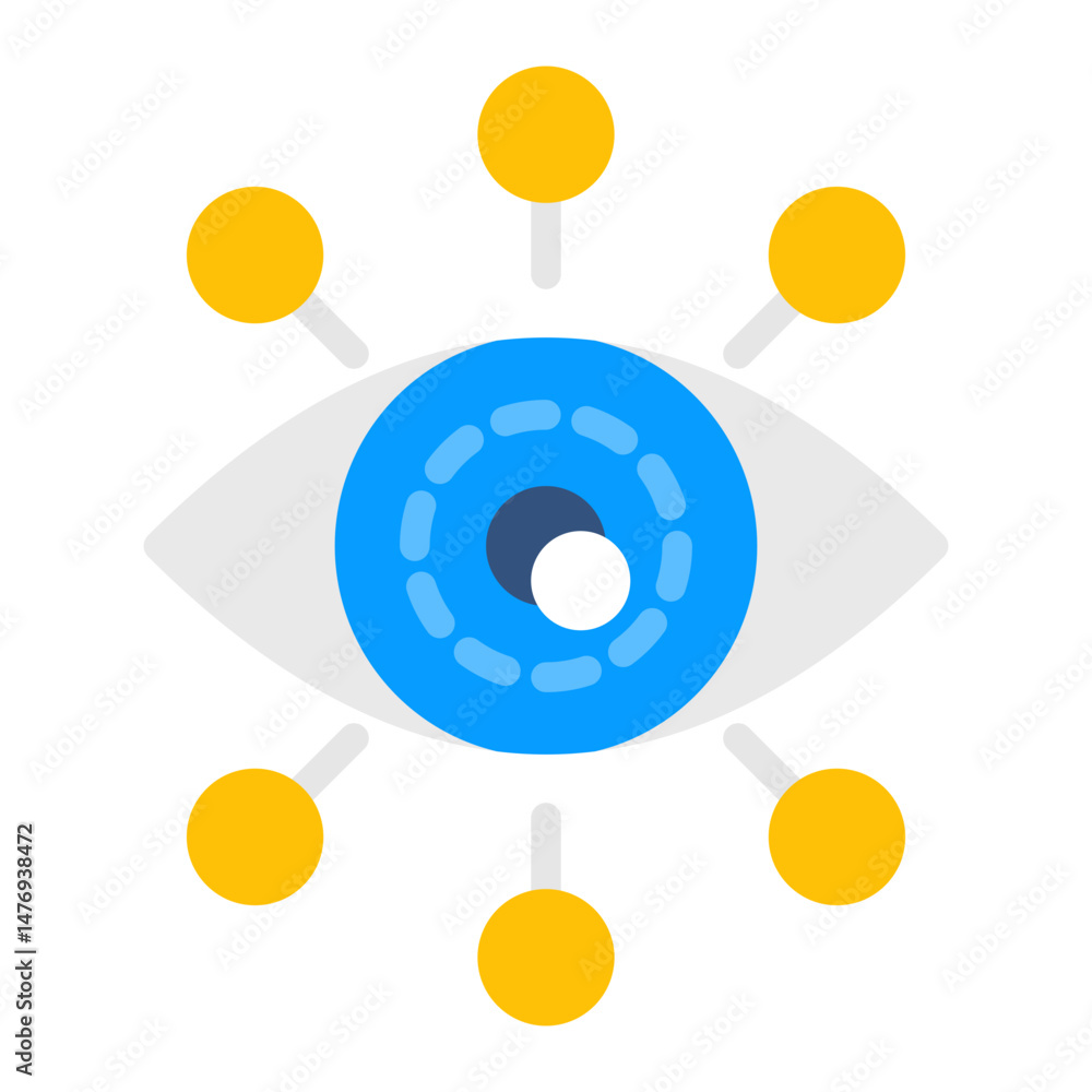 Poster cyber eye icon vector image. can be used for information security.