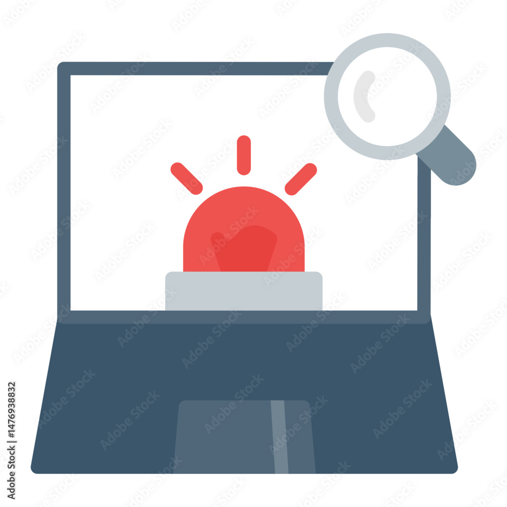 Poster intrusion detection icon vector image. can be used for information security.