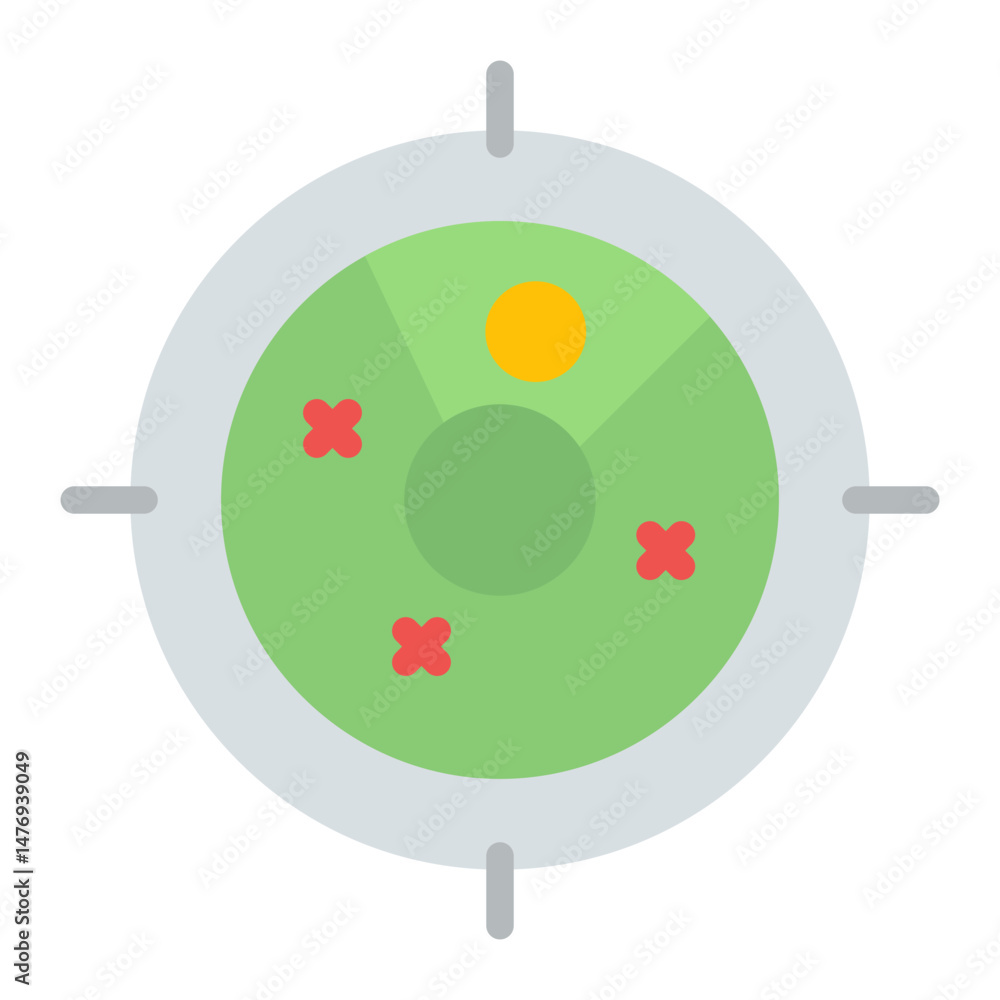 Poster radar icon vector image. can be used for information security.