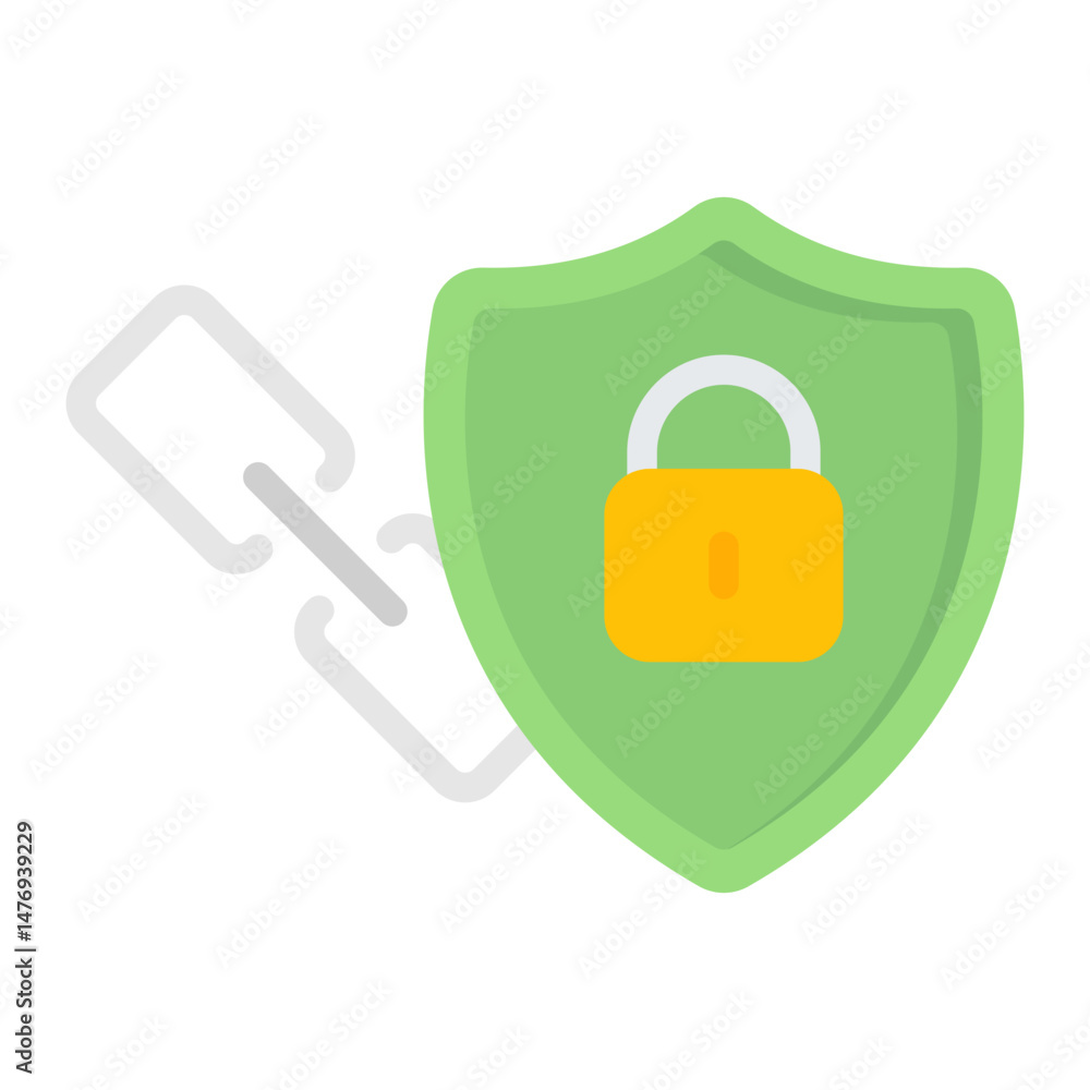 Poster secure link icon vector image. can be used for information security.