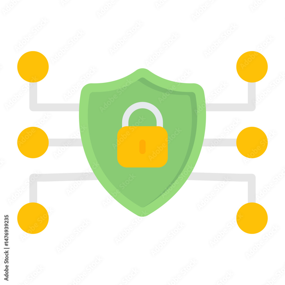 Poster secure network icon vector image. can be used for information security.