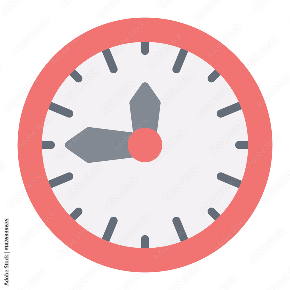 Poster clock icon vector image. can be used for mining and crafting.