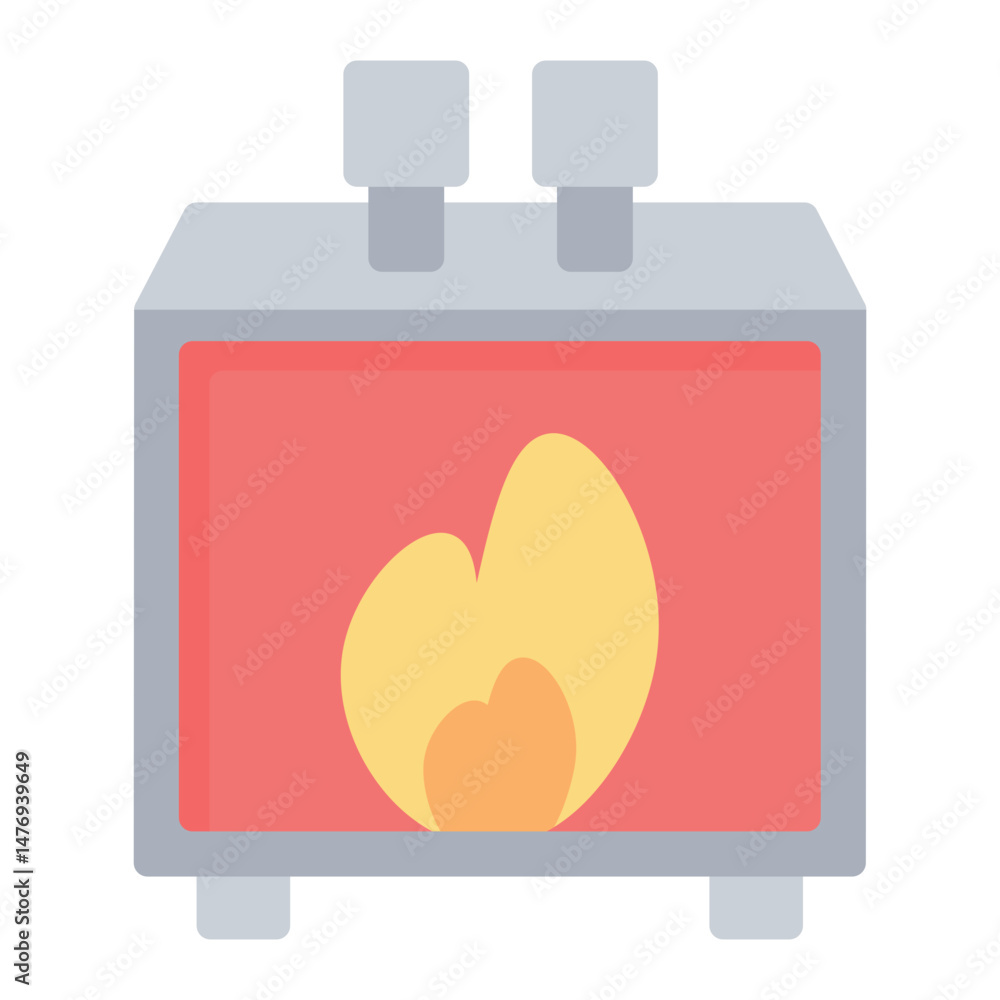 Aufkleber furnace icon vector image. can be used for mining and crafting.