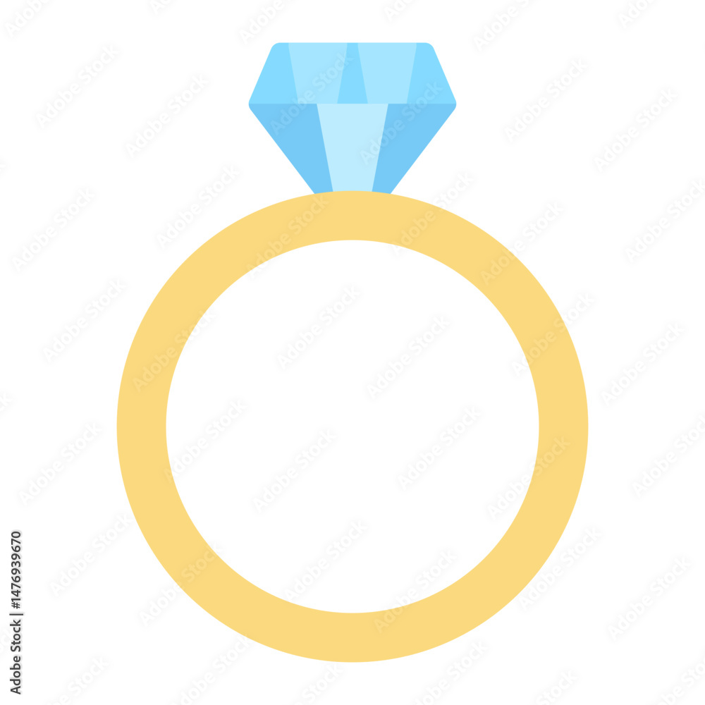 Aufkleber gemstone ring icon vector image. can be used for mining and crafting.
