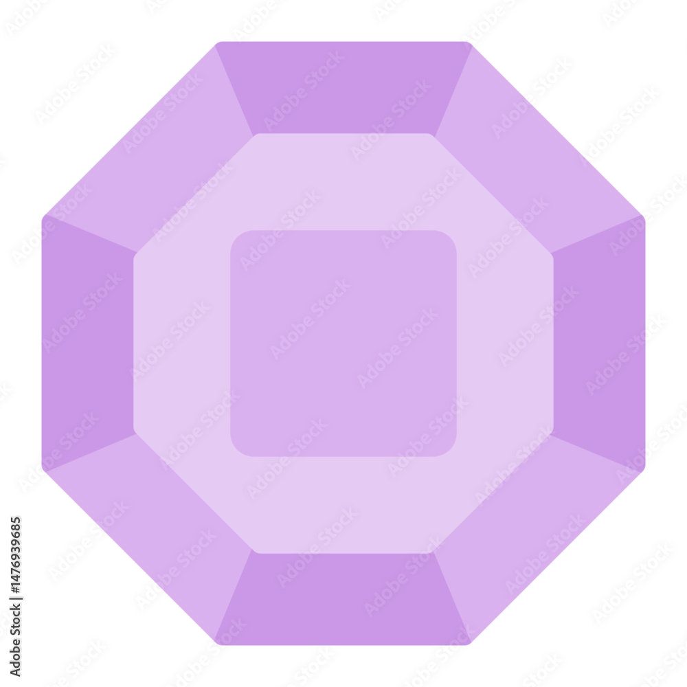 Poster gem icon vector image. can be used for mining and crafting.