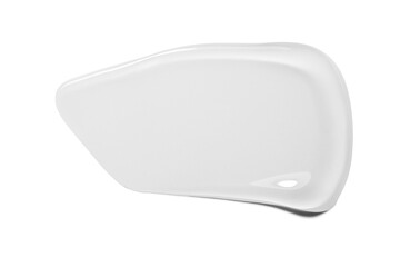 Smear of transparent gel on an empty background.