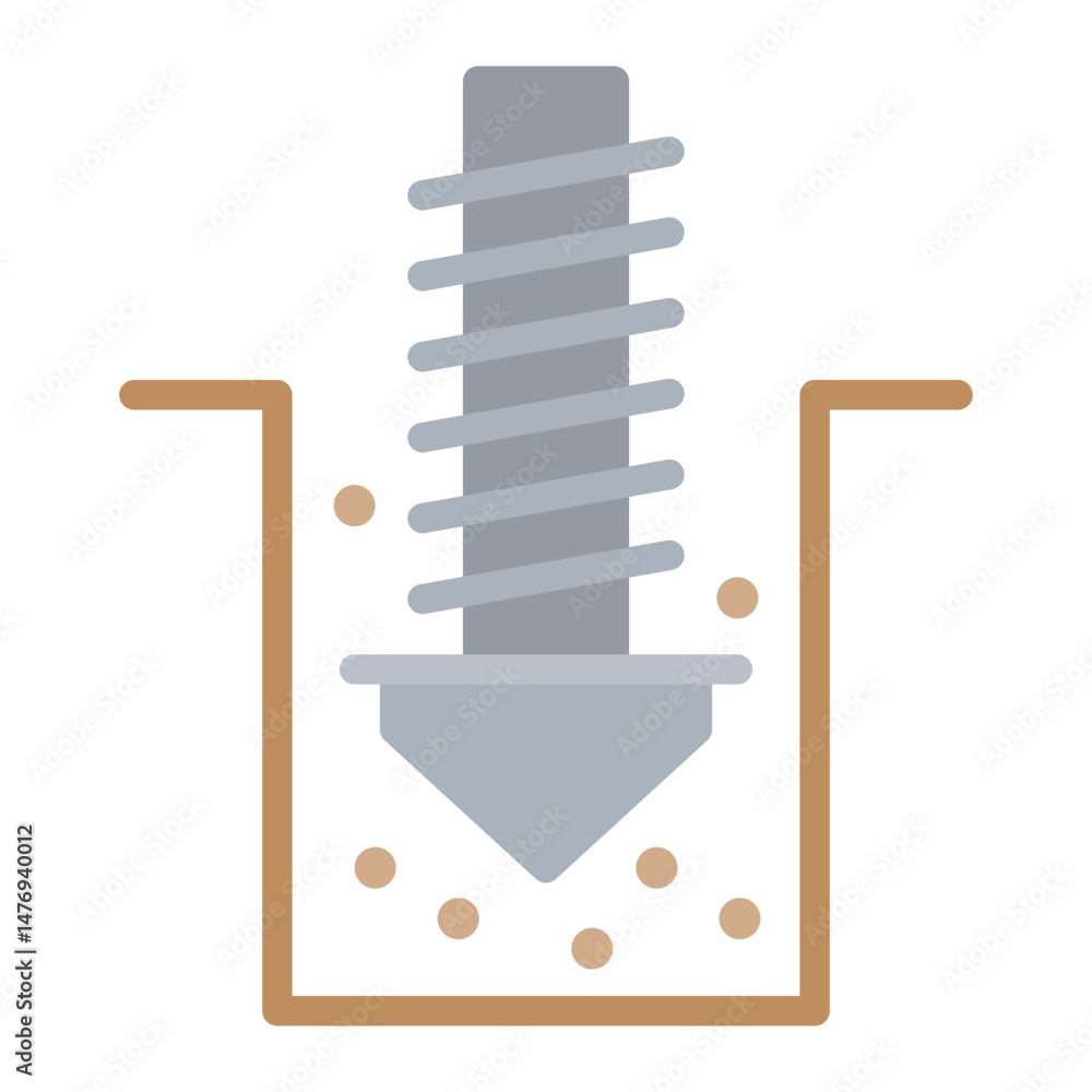 Poster mining drill icon vector image. can be used for mining and crafting.