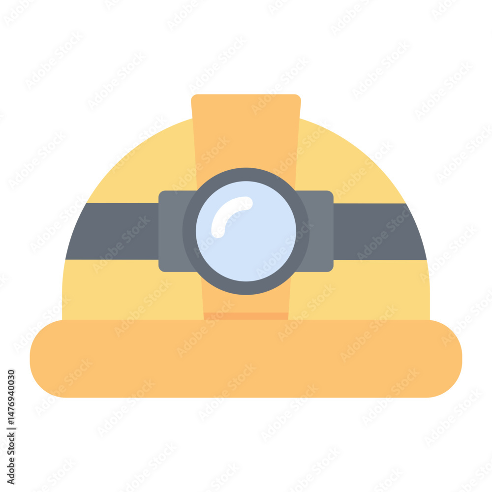 Poster mining helmet icon vector image. can be used for mining and crafting.