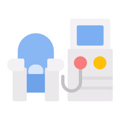 Kidney Dialysis Machine icon vector image. Can be used for Psychiatric Hospitals.