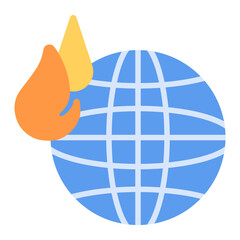 Oil And Gas Globe icon vector image. Can be used for Oil And Gas.