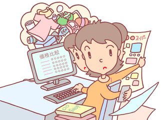 生活のイラスト - 価格比較サイト・チラシ・買い物上手・主婦