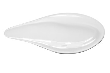 Smear of transparent gel on an empty background.