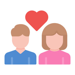 Fototapeta premium Happy Couple icon vector image. Can be used for Anniversary.