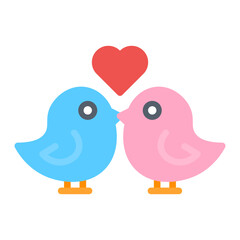 Love Birds icon vector image. Can be used for Anniversary.