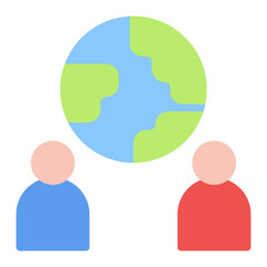 Cultural Exchange icon vector image. Can be used for Social Club.