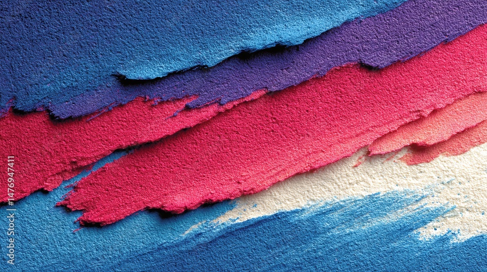 Poster abstract watercolor art design with red blue white gradient pattern. dynamic brush strokes in vibran