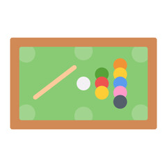 Pool Table icon vector image. Can be used for Social Club.