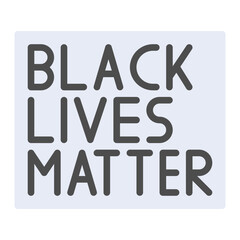 Black Lives Matter icon vector image. Can be used for Protest.