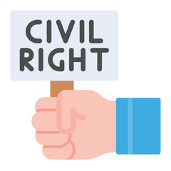 Civil Rights icon vector image. Can be used for Protest.