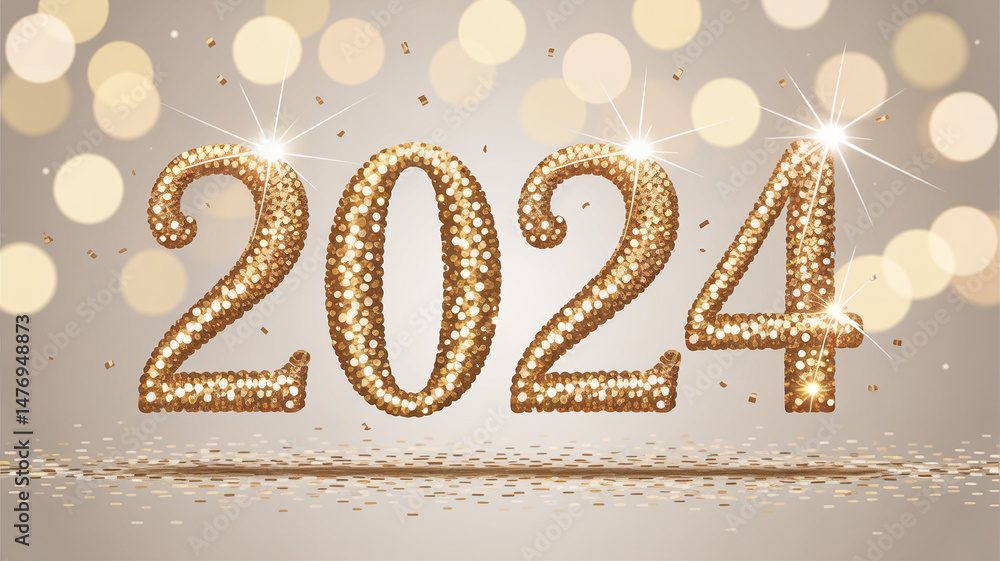 Poster numbers festive background with copy space for text
