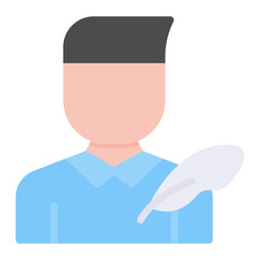 Author Male Line Color Icon