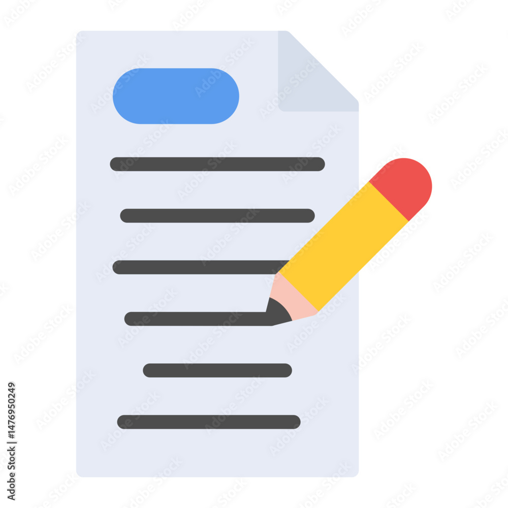 Poster draft line color icon