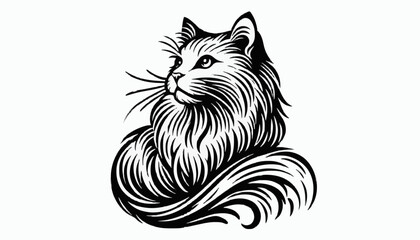 vector illustration of a cat