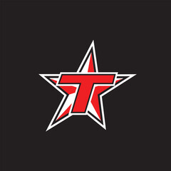 Obraz premium Letter T with Toronto Star Logo PNG Vector
