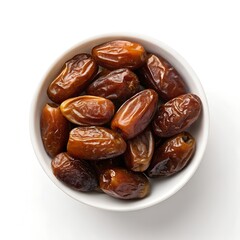 Sweet Fresh Date Palm Slices Isolated Overhead