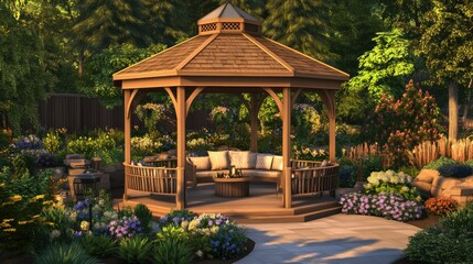 gazebo in the garden