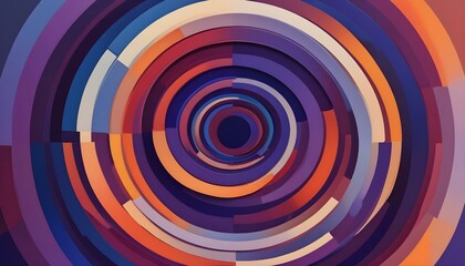 An artistic and colorful illustration that uses concentric circles to create a modern design.