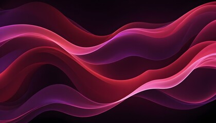 Obraz premium An artistic composition of vibrant, flowing ribbons in shades of red and purple on a dark backdrop.