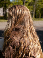 long blond hair