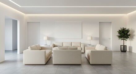 Fototapeta premium Tranquil Haven: Light & Space