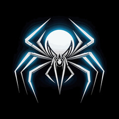 Futuristic-Spider-Illustration-Chrome-Spider-on-Black-Background-Glowing-Legs-Cyberpunk-Spider-Graphic-Digital-Art-Sci-Fi-Spider-Symbol-Modern-Spider-Design