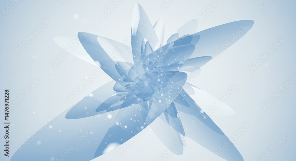 Poster delicate abstract blue background with geometric shapes and soft light for digital design and modern