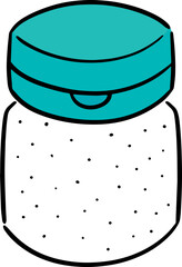Illustration of salt bottle
