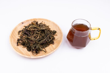 A medicinal liquid made by soaking dried dandelions and other Chinese herbal medicines