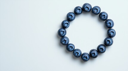 Obraz premium A bracelet features blue marble beads. It’s a simple yet elegant piece made entirely of these smooth, blue stones.