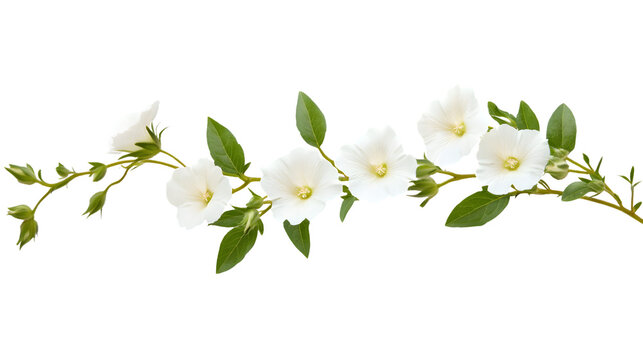 Beautiful Field Bindweed Flower Isolated on White Background for Design Projects