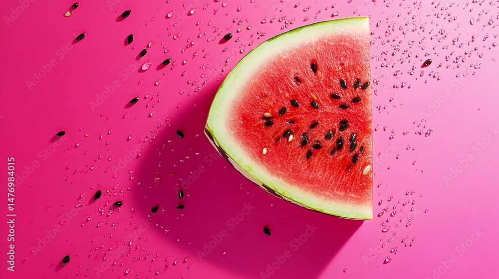 Poster a juicy slice of watermelon sits before you, ready to be enjoyed. it’s a refreshing and vibrant trea