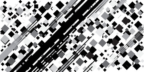 Halftone Gradient Effect Line Pattern. Straight Line Background. Monochrome Abstract Texture with Thick to Thin Parallel Lines. Vector Illustration.