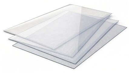 Transparent Plastic Sheets Stacked