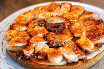 Galician style octopus, D’TAPAS, Palamós, Girona, Catalonia, Spain