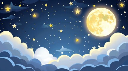 Dreamy starry sky creative illustration design background