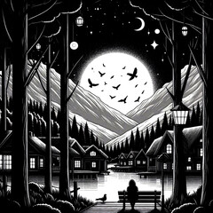 Obraz premium mountain landscape with clouds