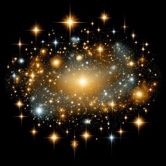 Obraz premium Vibrant Cosmic Galaxy with Stars and Light in a Dark Universe Scene for Mystical and Astronomical Illustrations