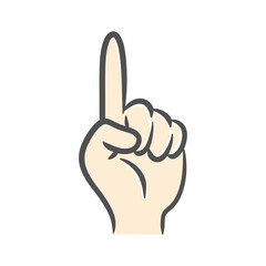 人差し指のハンドサイン　