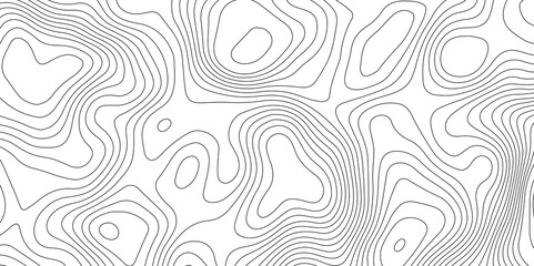Abstract topographic contours map background. Topographic map geographic mountain relief abstract lines background. Topography and geography map grid abstract backdrop, Luxury black abstract line art.