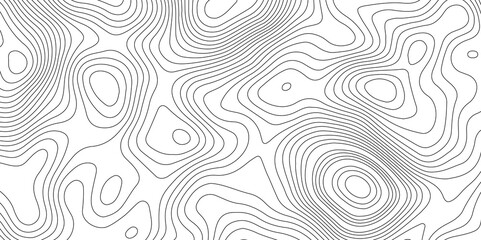 Abstract topographic contours map background. Topographic map geographic mountain relief abstract lines background. Topography and geography map grid abstract backdrop, Luxury black abstract line art.
